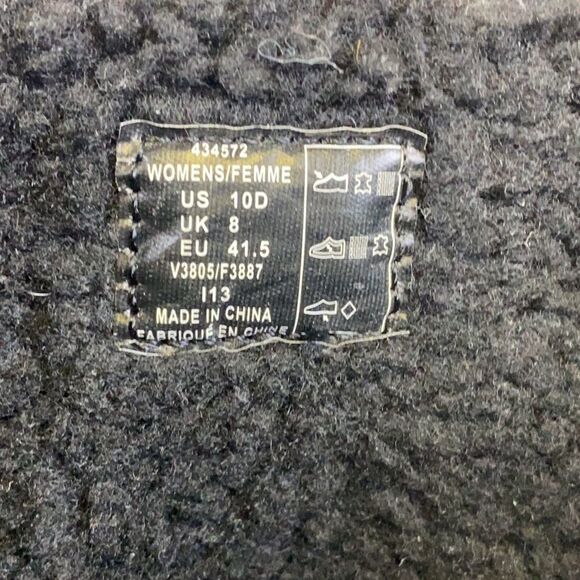 LANDS END Gray Suede Sherpa Lined Boots Size 10D C1 - Picture 3 of 9